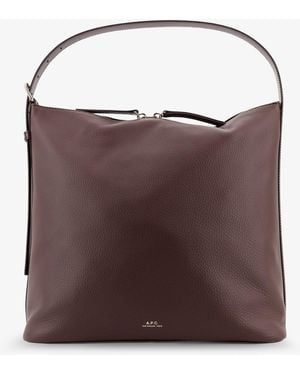 A.P.C. Vera Leather Shoulder Bag - Brown