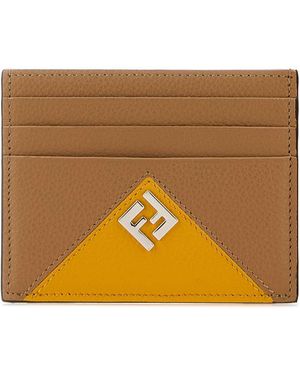 Fendi Leather Card Holder - Orange