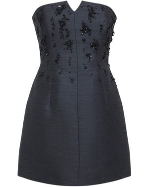 Alberta Ferretti Tailoring Off Shoulder Dress - Blue