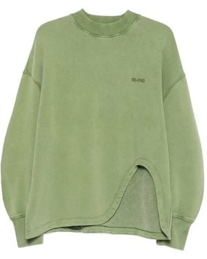 The Attico Sweatshirt With Embroidered Logo - Green