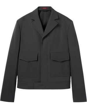 Gucci Embossed Wool Gabardine Jacket - Black