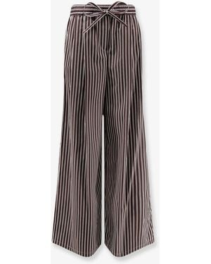 Dolce & Gabbana Dolce & Gabbana Pajamas Striped Poplin Pants - Brown