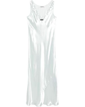 Miu Miu V-Necked Long Dress - White
