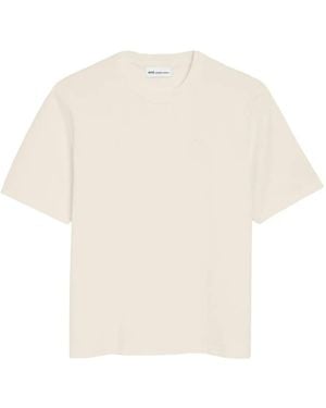 Ami Paris Big "Ami De Coeur" Embossed Tshirt - White