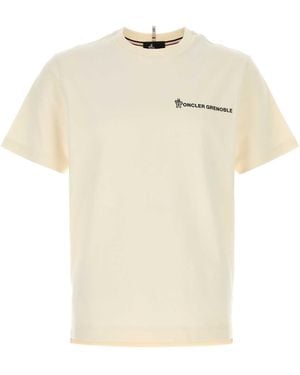 Moncler Ivory Cotton T-Shirt - White