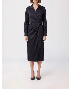 Max Mara Cotton Blend Chemisier Dress - Blue