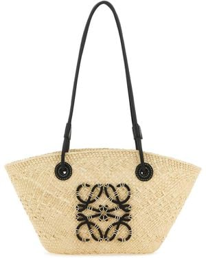 Loewe Iraca Anagram Shoulder Bag - Metallic