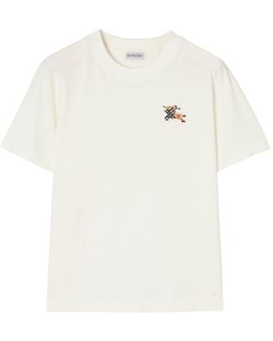 Burberry Logo Cotton T-Shirt - White