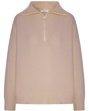 Max Mara High Neck Sweater - Natural