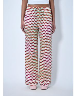 Dries Van Noten Wide-Leg Patterned Pants - Red