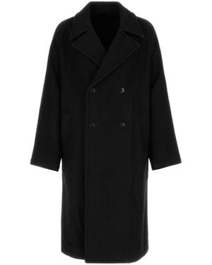 Lemaire Wool Alpaca Coat - Black
