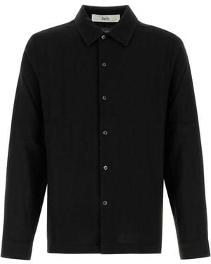 Séfr Crepe Sense Shirt - Black