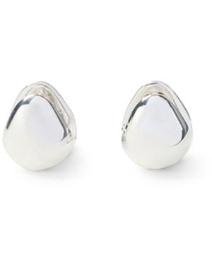 Phoebe Philo Sterling Pebble Studded Earrings - White