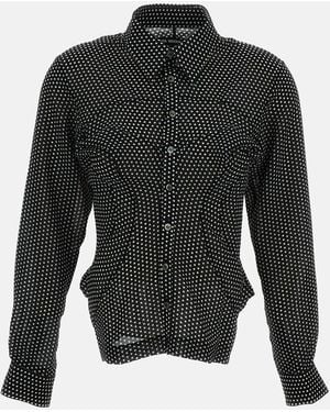 Junya Watanabe Polka Dot Shirt - Black