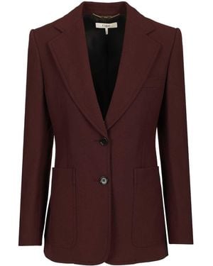 Chloé Tailored Single-Breasted Jacket - Brown