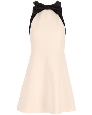 Valentino Garavani Short Crepe Couture Dress - Natural