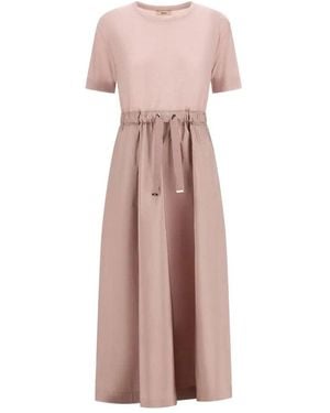 Herno Paneled Midi Dress - Pink