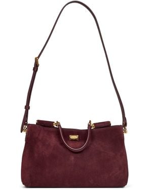 Dolce & Gabbana Dolce & Gabbana Burgundy Vittoria Medium Handbag With Shoulder Strap - Purple