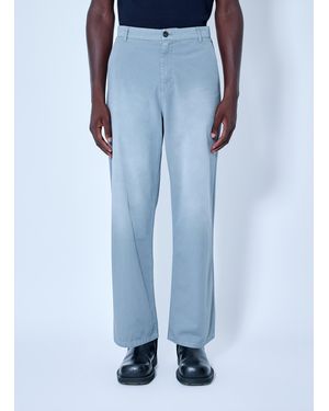 Miu Miu Garment-Dyed Twill Pants - Blue