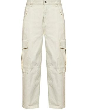 Ami Paris Cotton Baggy-Fit Cargo Pants - White