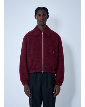 Jil Sander Wool-Blend Bomber Jacket - Red