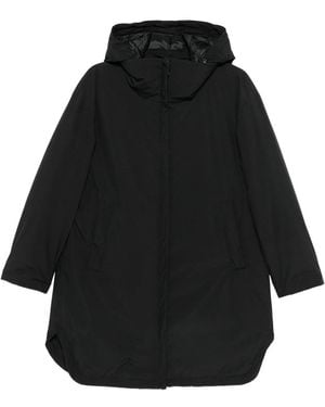 Herno Piumino Medio Con Cappuccio E Zip - Black