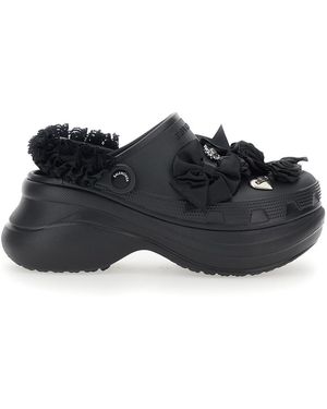 Balenciaga 'Jibbitz X Crocs' Mule With Logo Plaque And Applications - Black