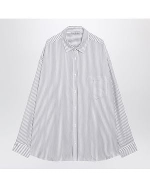 Acne Studios Striped Lyocell Shirt - White
