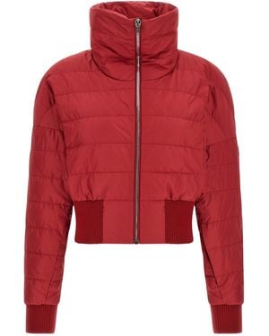 Rick Owens Moncler + 'Cropped' Down Jacket - Red