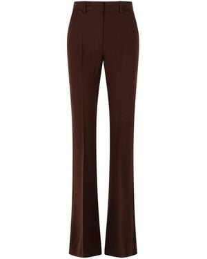 Sportmax 'Febe' Plum Wool Pants - Brown