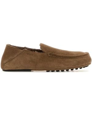 Tod's Mud Suede Loafers - Brown
