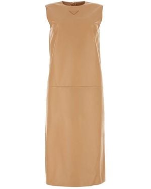 Prada Skin Nappa Leather Dress - White