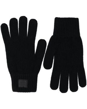 Paul Smith Cashmere And Merino Wool Gloves - Black