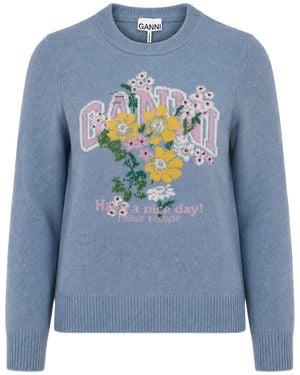 Ganni Clothing Knitwear - Blue