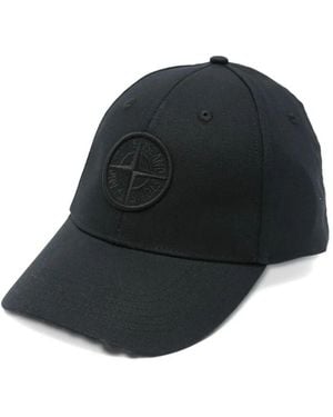 Stone Island Cotton "Reps Cap Baseball" Cap - Black