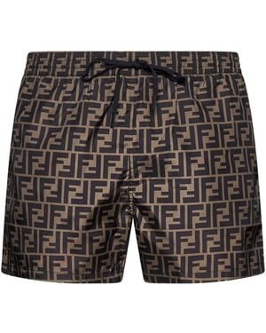 Fendi Nylon Shorts - Gray