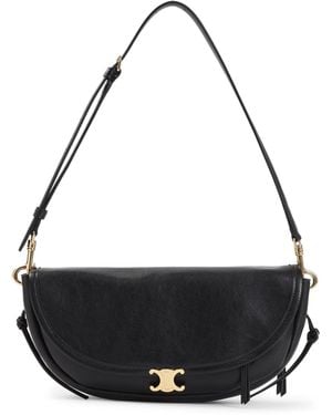 Celine Small Halfmoon Triomphe - Black