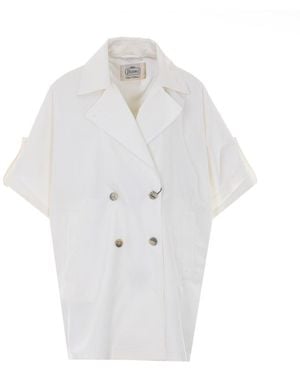Herno Dean Poncho - White