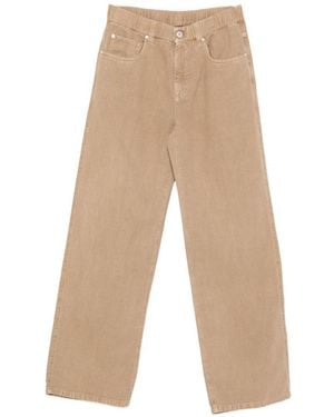 Brunello Cucinelli Cotton And Linen Blend Pants - White