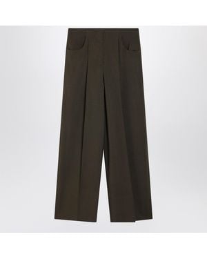 Fendi Wool And Mohair Pants - Gray