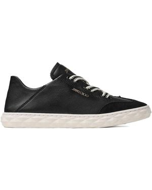 Jimmy Choo Diamond Light Leather Sneakers - Black
