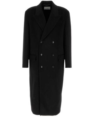 Saint Laurent Coats - Black