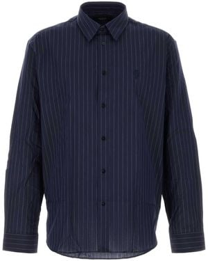 Gucci Embroidered Poplin Shirt - Blue