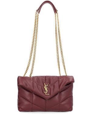 Saint Laurent Mini "Loulou Puffer" Bag - Purple
