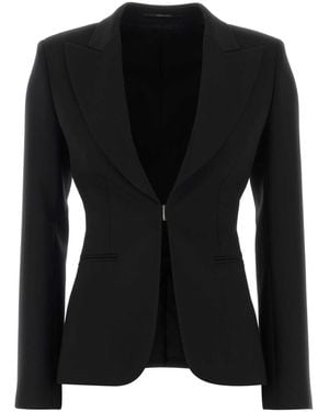 Gucci Black Stretch Wool Blend Blazer