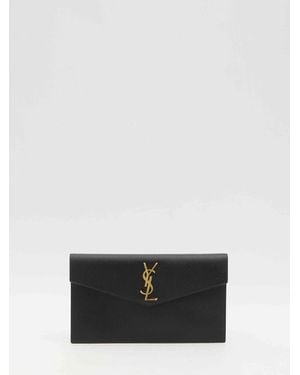 Saint Laurent Uptown Clutch - White