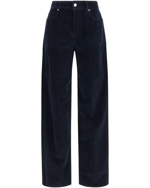 Max Mara Corduroy Velvet Palazzo Pants - Blue