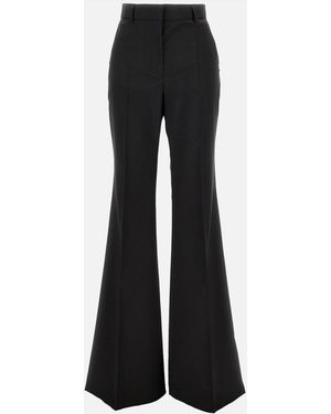 Sportmax Flared Tailored Pants With High Waist And Dramatic Silhouette - Black