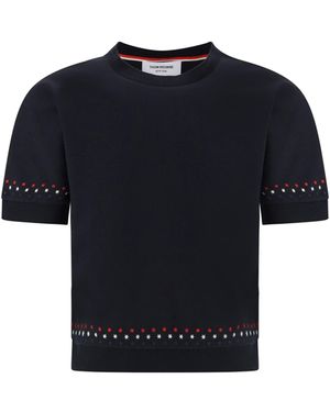 Thom Browne Snowflakes T-Shirt - Blue