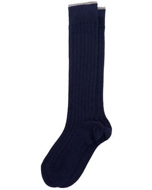 Brunello Cucinelli Rib Knit Socks - Blue